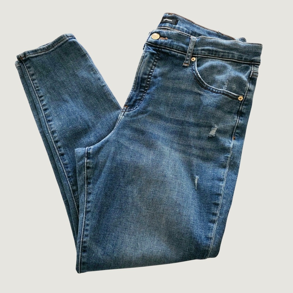 Express Skinny Jeans Womens 14R Blue Excellent Mid Rise Conscious Edit Denim